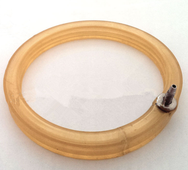 Custom red silicone inflatable seal ring manufactured by IKSONIC