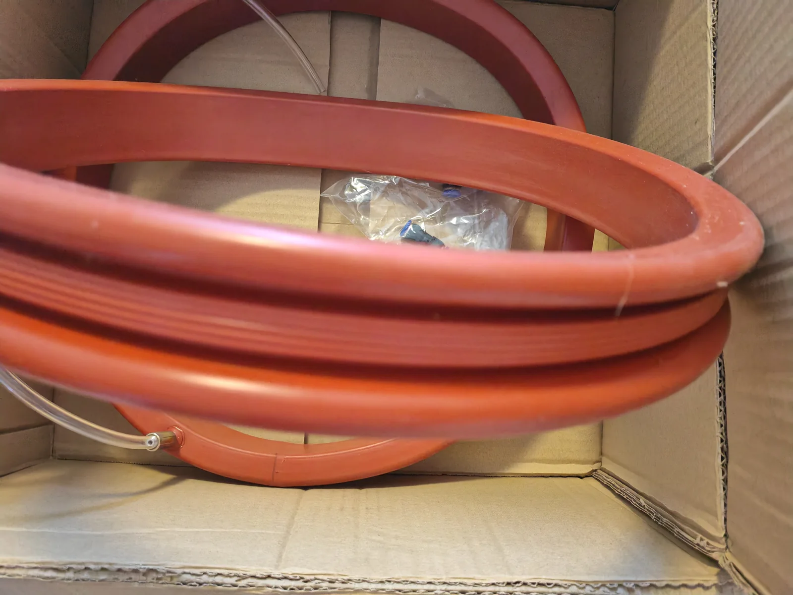 Red custom inflatable seal ring and valve configuration, view 9