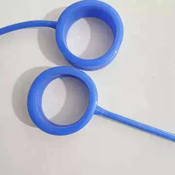 Blue formed inflatable seal loops with air-feed detail — Cleanroom Door Inflatable Seal; Equipment Hatch Inflatable Seal