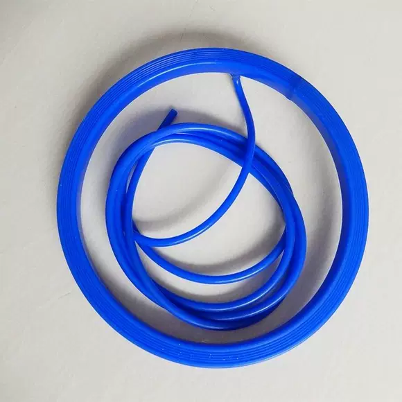 Blue coiled inflatable seal product view — Cleanroom Door Inflatable Seal; Industrial Inflatable Seal