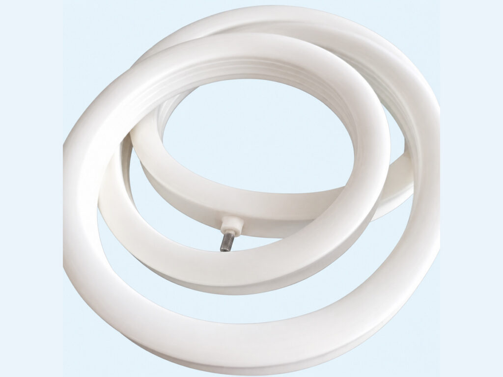 White circular seal rings with metal fitting — Bakery Line Equipment Inflatable Seal