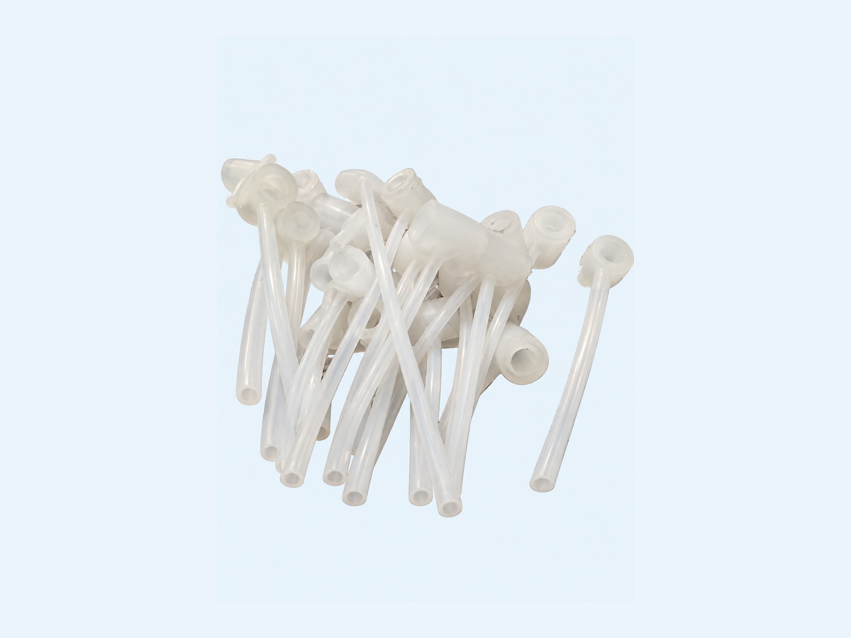 Group of translucent tubular parts with circular open ends — Non-Implant Andrology Device Inflatable Seal