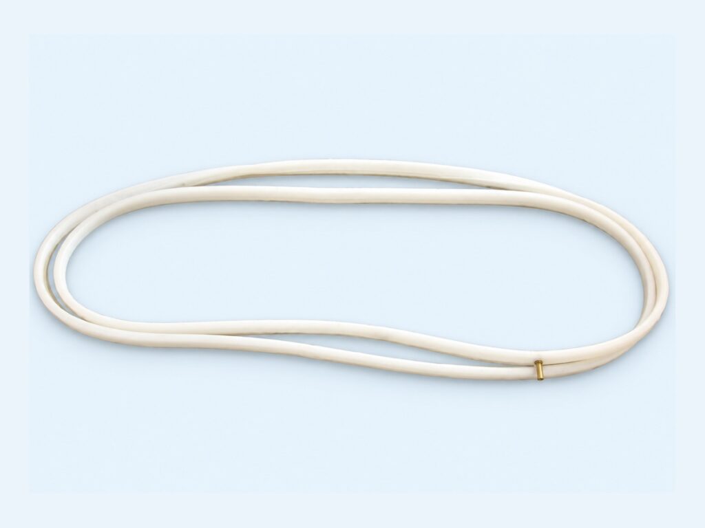 White oval sealing profile with brass fitting — Fermentation Tank Inflatable Seal