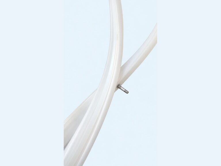 Close-up of white sealing profile with metal fitting — Virology Lab Equipment Inflatable Seal