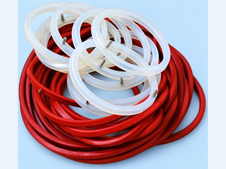 Red and translucent circular seals with metal fittings — Water Treatment Filter Inflatable Seal