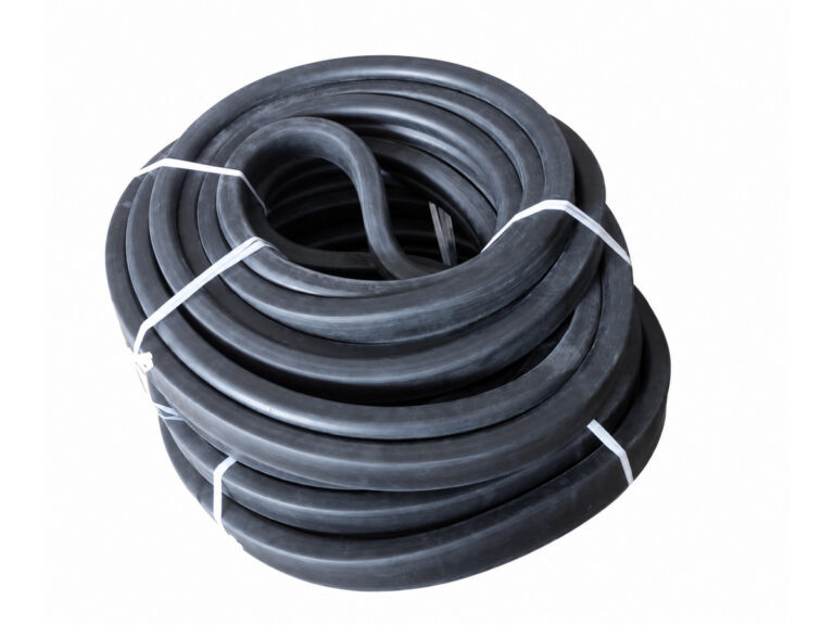 Bundled coil of black sealing profile — Hydroelectric Power Generation Station / Plant Inflatable Seal